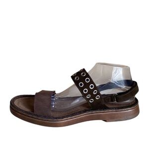 NAOT Alameda Sandal Woman 42 Brown Grommet Adjustable Comfort Cork Footbed